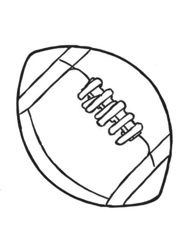 Ball American football Colouring page