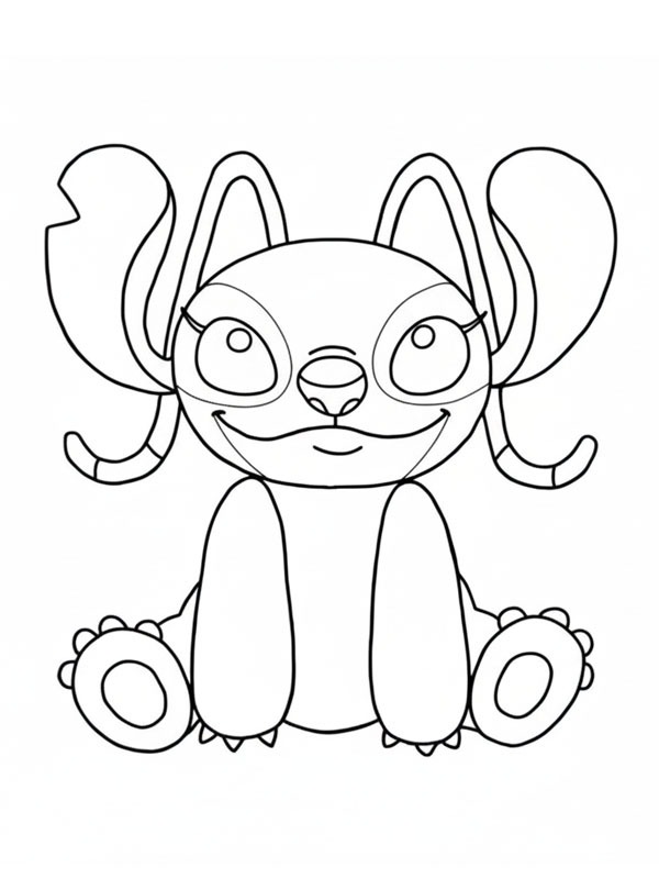 Angel (Stitch) Colouring page
