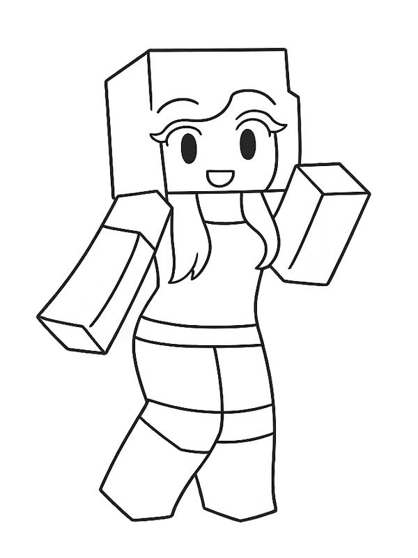 Aphmau (Minecraft) Colouring page