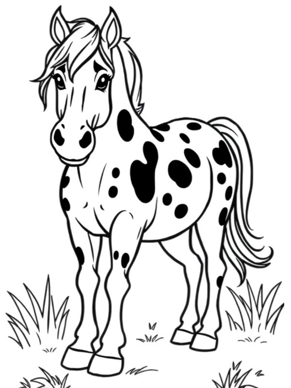 Appaloosa horse Colouring page