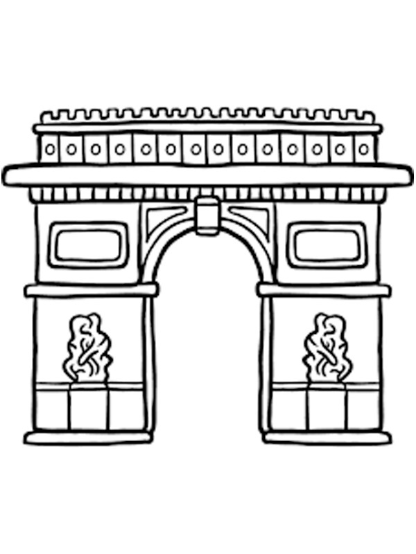 Arc de Triomphe Colouring page