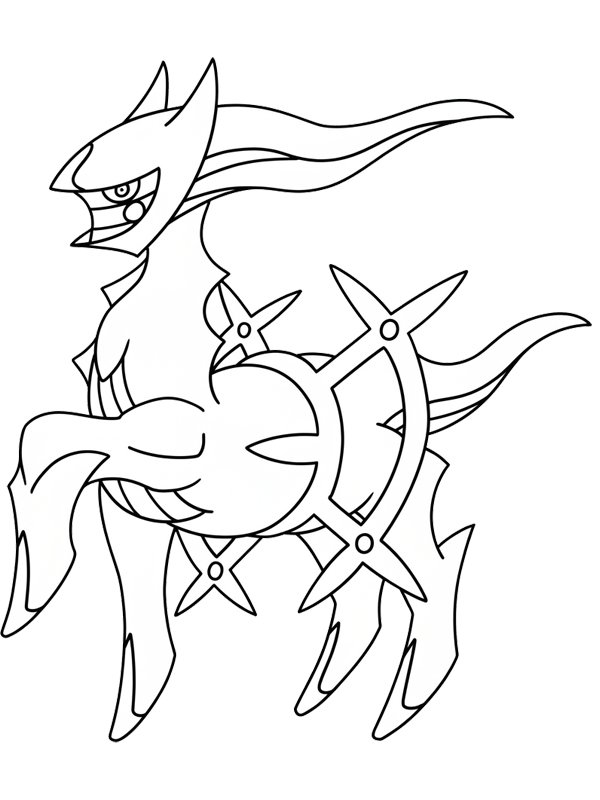 Arceus (Pokemon) Colouring page