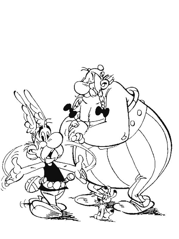 asterix obelix and idefix Colouring page