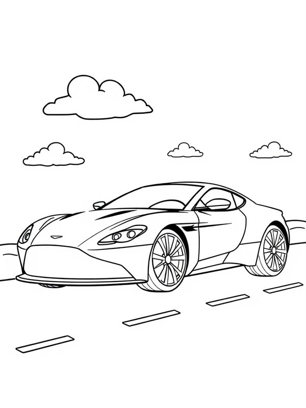 Aston Martin Valhalla Colouring page