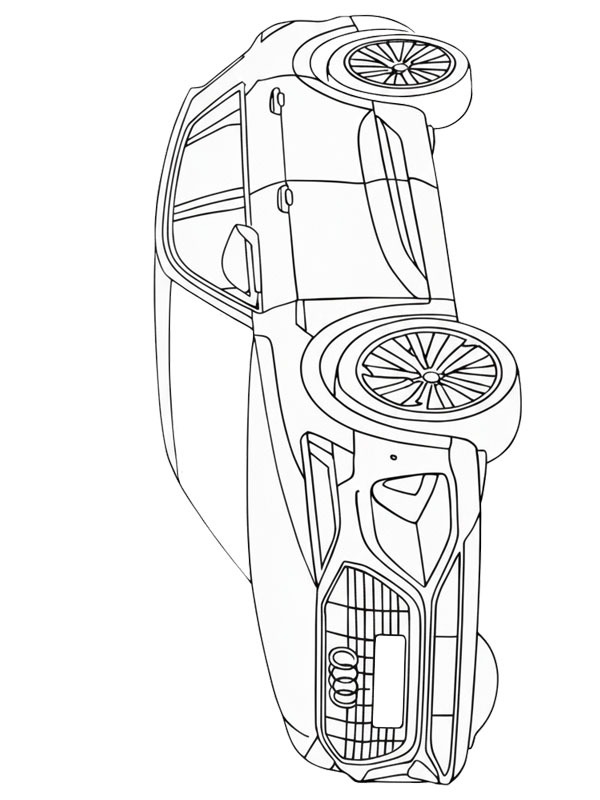 Audi Q8 Colouring page