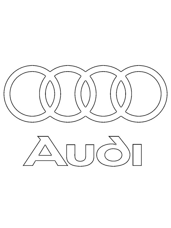 Audi logo Colouring page