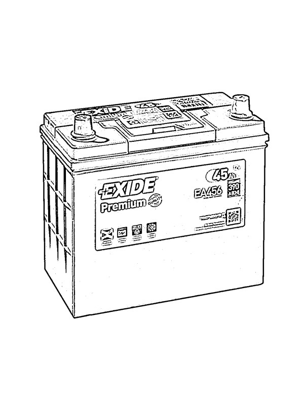Car battery Colouring page
