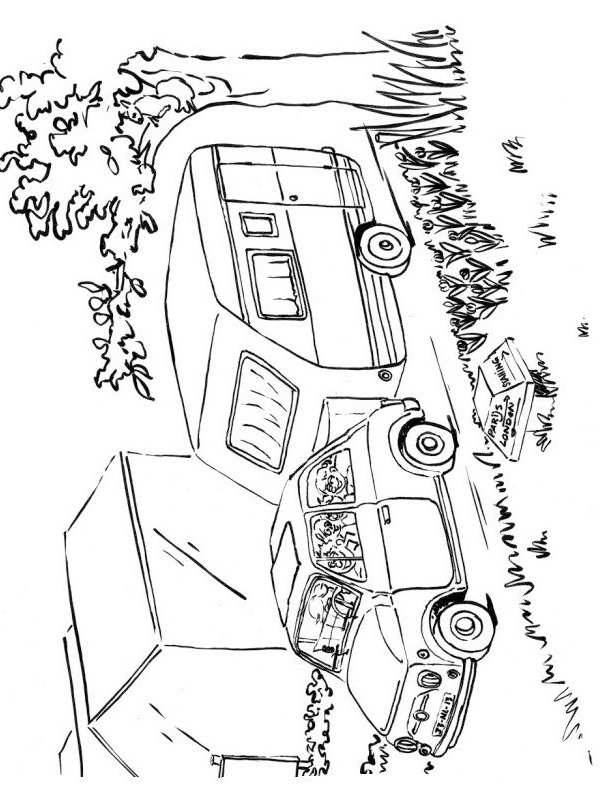 Car and RV Colouring page