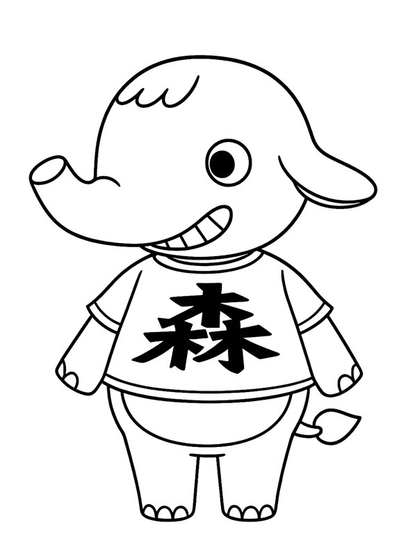 Axel (Animal crossing) Colouring page