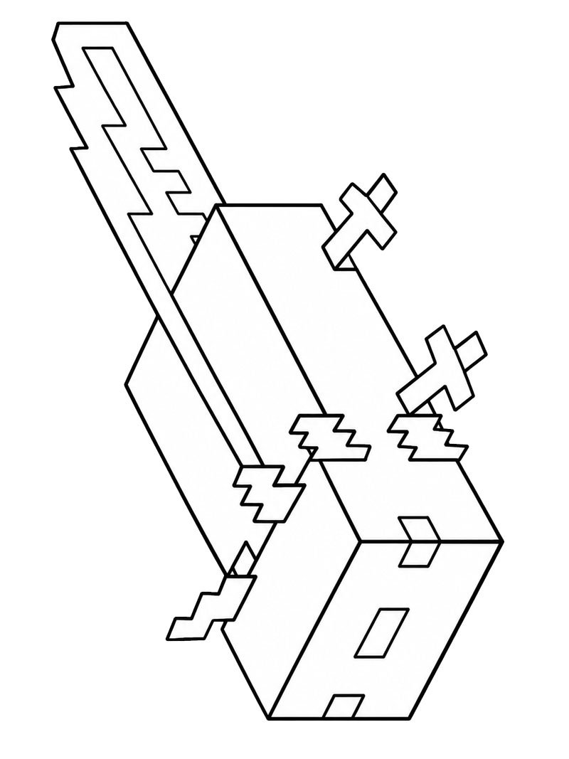 Axolotl (Minecraft) Colouring page