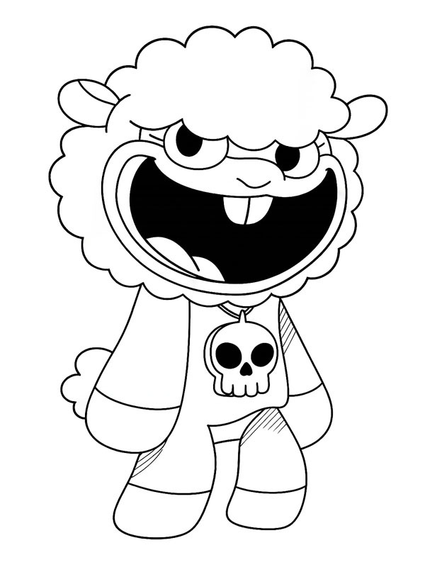 Baba Chops Poppy Playtime Colouring page Baba Chops Poppy Playtime Colouring page