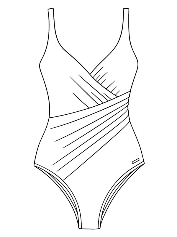 One-piece swimsuit Colouring page