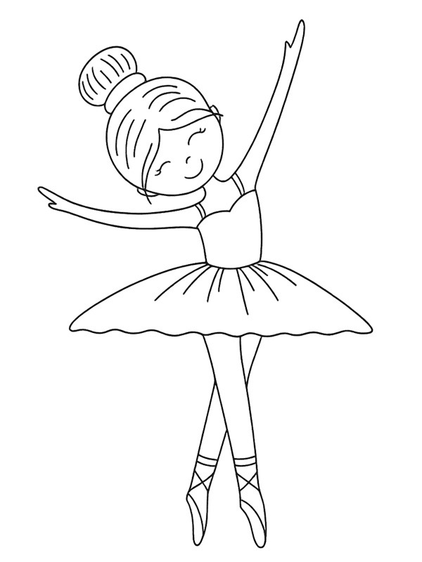 Ballet dancer Colouring page