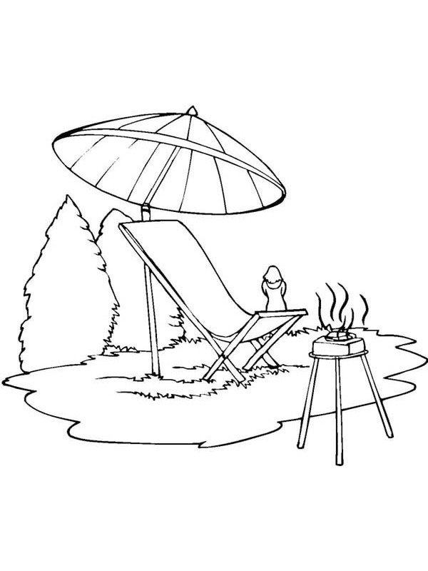 Barbecue Colouring page