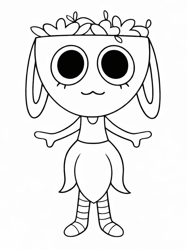 Bassie (Dandy's World) Colouring page