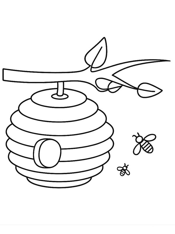 Beehive Colouring page