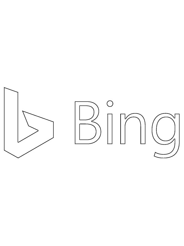 Bing Logo Colouring page
