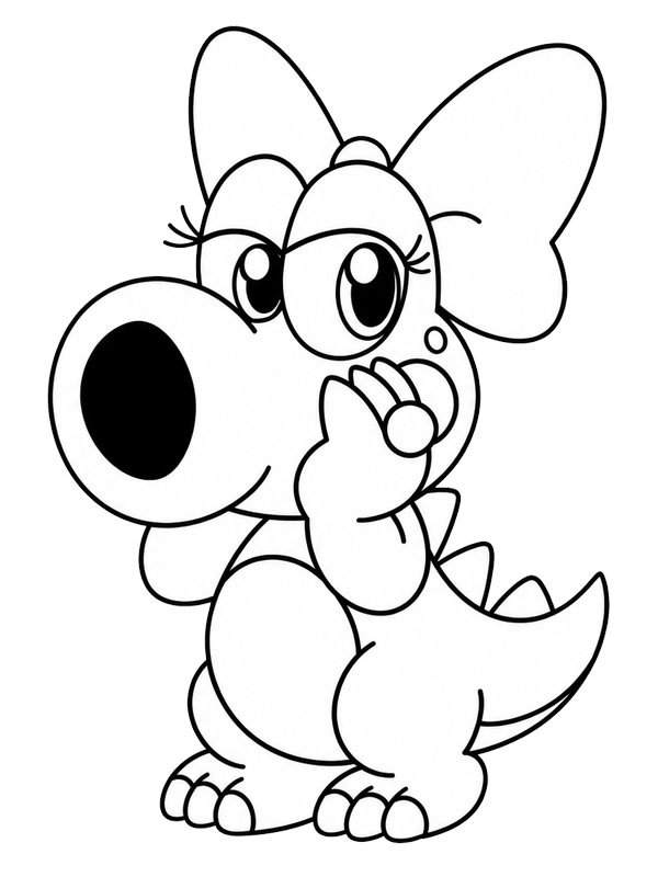 Birdo (Super Mario) Colouring page