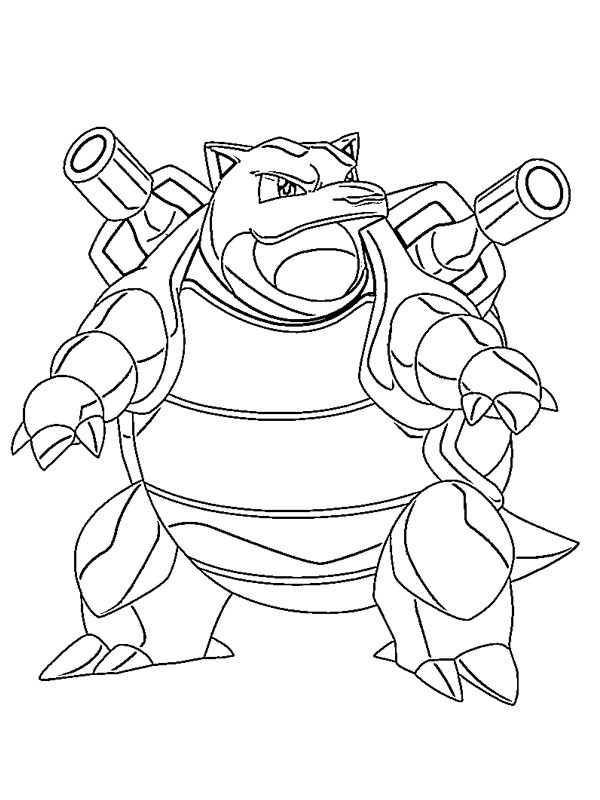 Blastoise (Pok&eacute;mon) Colouring page