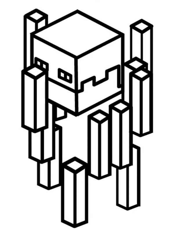 Blaze Minecraft Colouring page