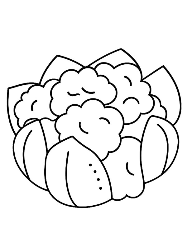 Cauliflower Colouring page