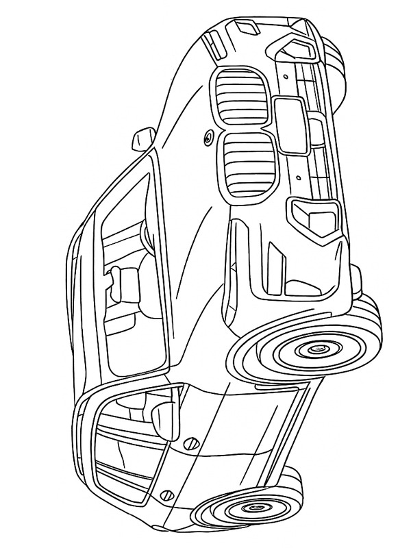 BMW X7 Colouring page