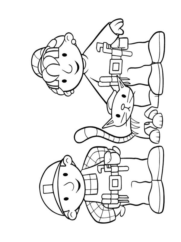 Bob the Builder, Wendy and Pilchard Colouring page