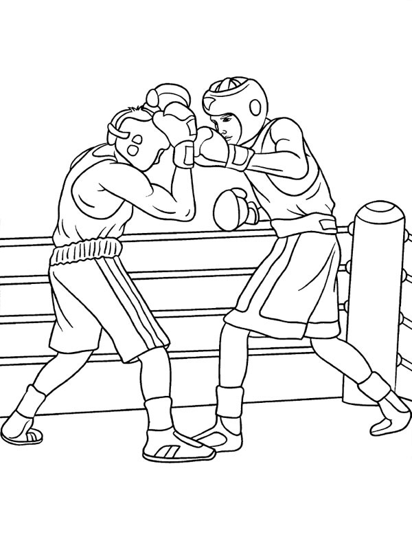 Boxing Colouring page