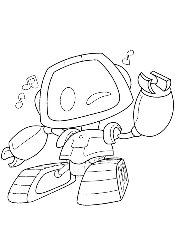 Boogie Bot Colouring page
