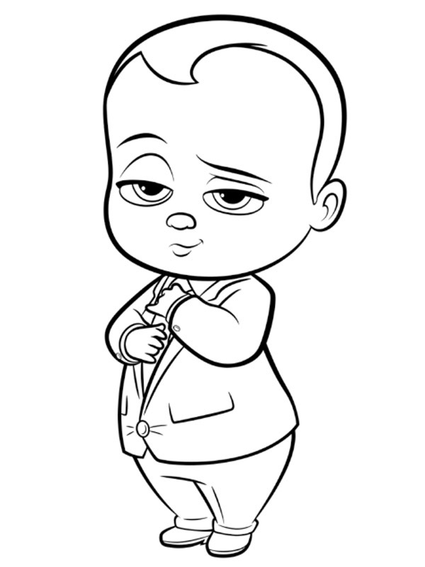 Boss baby Colouring page