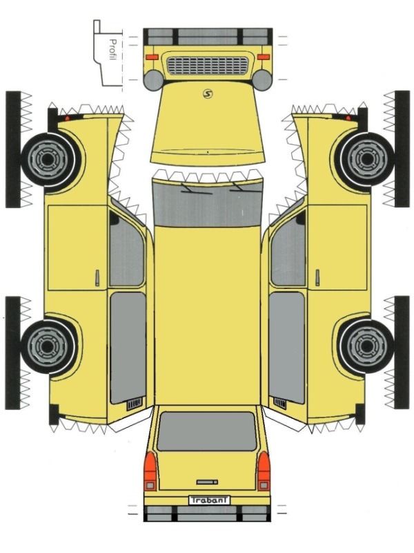 building sheet trabant 601 Colouring page