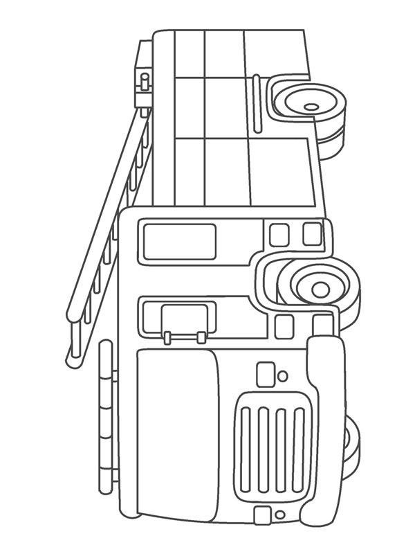 Fire truck Colouring page