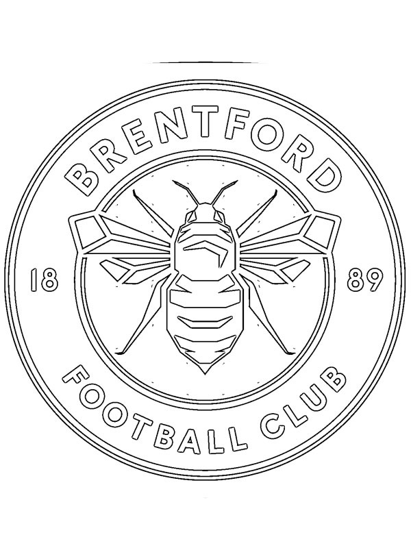 Brentford FC Colouring page