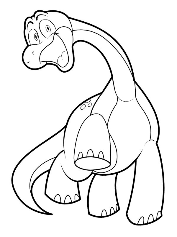 Bron the Dinosaur Colouring page