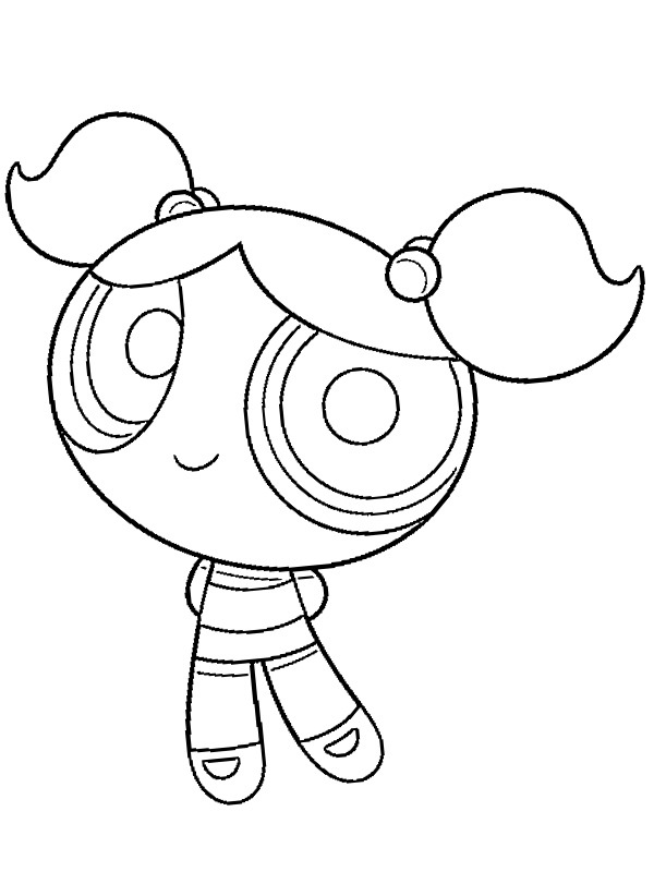 Bubbles (The Powerpuff girls) Colouring page