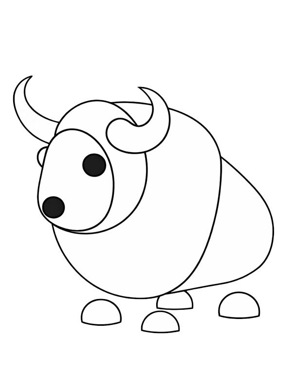 Buffalo (Adopt Me) Colouring page