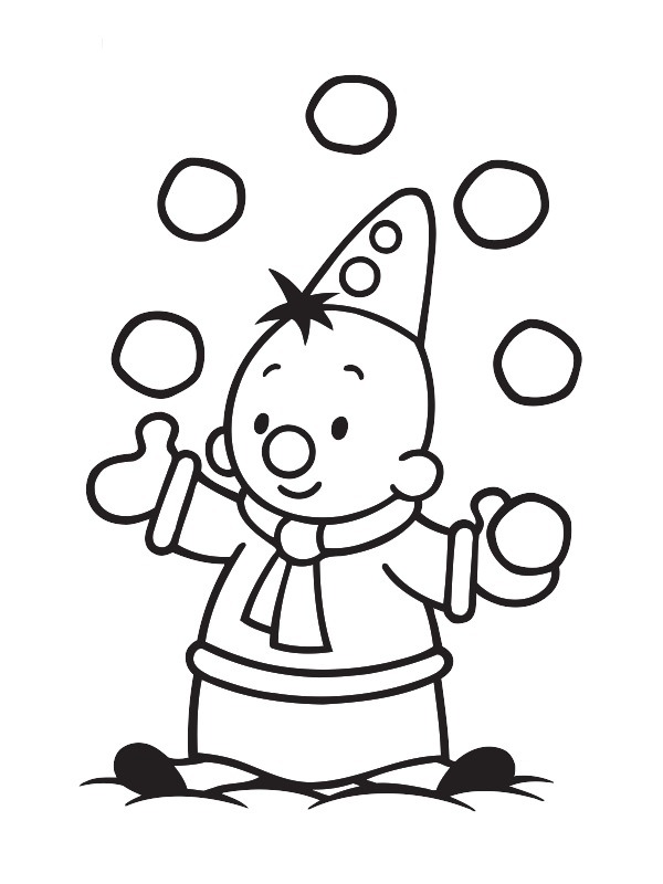 Bumba Juggling Colouring page