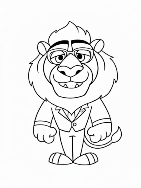 Mayor Lionheart Colouring page