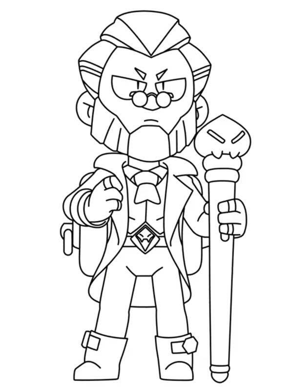Byron Brawl Stars Colouring page