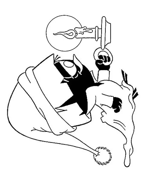 Calimero goes to sleep Colouring page