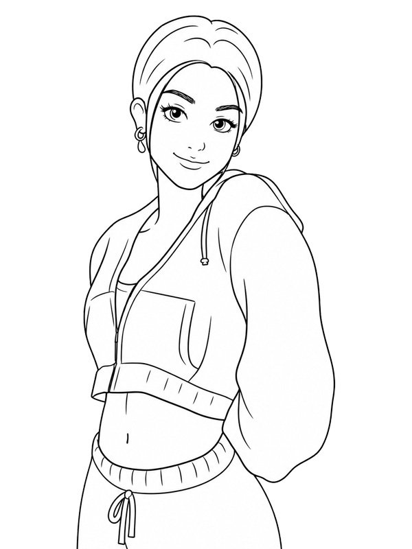 Charli D'Amelio Colouring page