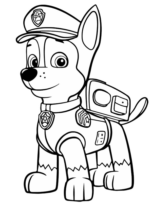 Chase paw patrol Colouring page
