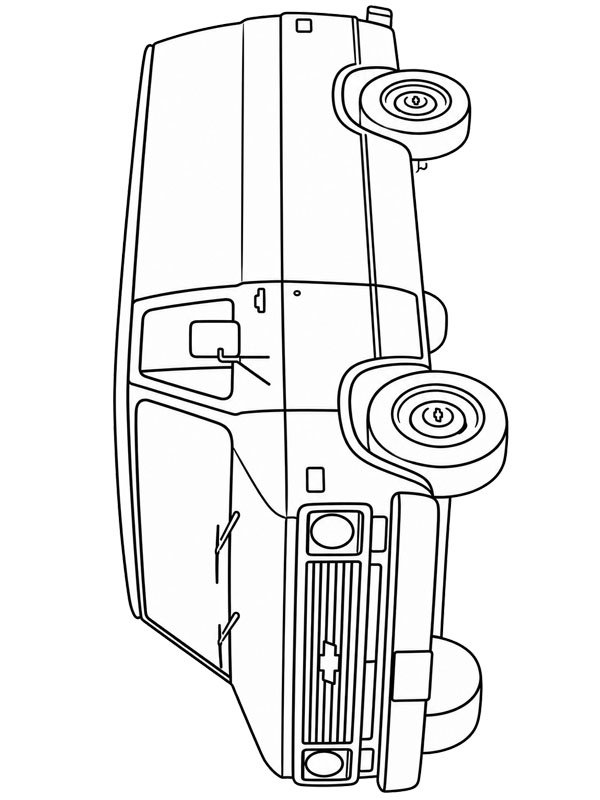 Chevrolet van Colouring page