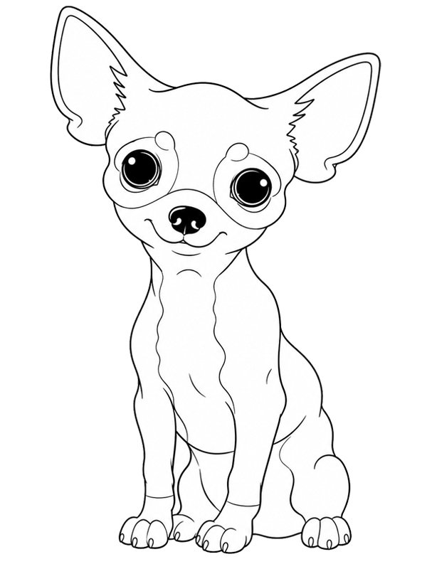 Chihuahua puppy Colouring page