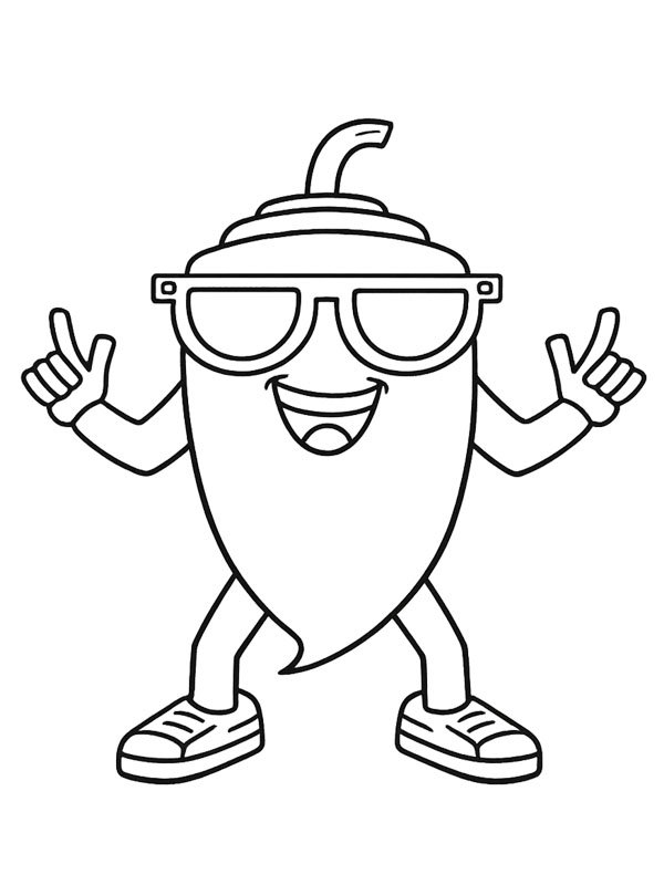 Chillin Chili (Steal a Brainrot) Colouring page Chillin Chili (Steal a Brainrot) Colouring page