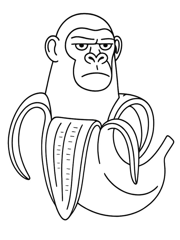 Chimpanzini Bananini Colouring page