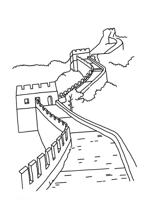 Great Wall of China Colouring page