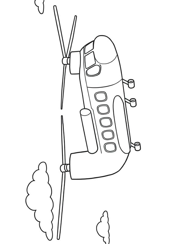 Chinook helicopter Colouring page