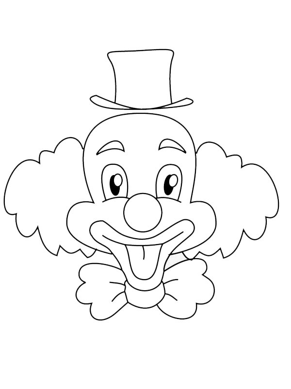 Clown's face Colouring page