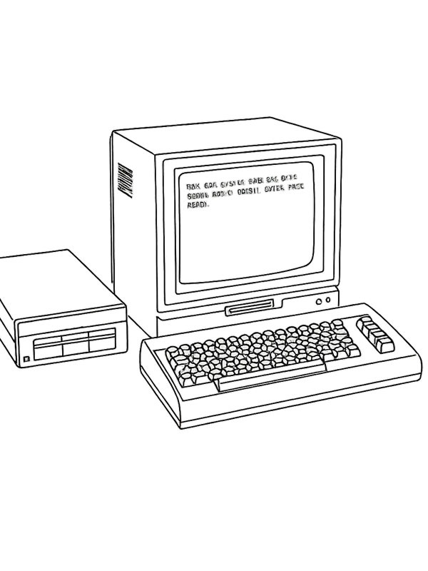Commodore 64 Colouring page